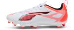 PUMA Ultra 5 Play FG stoplis focicipő, gyerekméret, fehér - piros (108170-01)