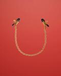  Fetish Fantasy Gold Chain - Mellbimbó csipesz lánccal