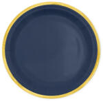 PartyPal Papírtányér 18cm 6db Sötétkék, Arany széllel (LUFI931145)