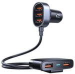 JOYROOM Incarcator auto, 5 x USB, 1.5 m cablu, universal, negru