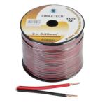 Cabletech Hangszórókábel 2 x 0, 35 mm CU fekete - piros (100 m)