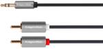 Krüger&Matz Kábelcsatlakozó 3, 5 mm - RCA 2x, 1 m Kruger&Matz Basic