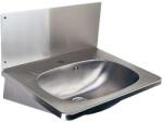 SANELA - Lavoar cu preaplin 595x445 mm, orificiu pentru baterie, inox SLUN 02 (SLUN 02)