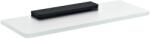 SAPHO Pirenei - Poliță, lungime 20 cm, sticlă alburie/negru MY009B-01 (MY009B-01)