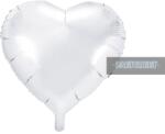  Szív alakú fólia lufi fehér (45 cm)