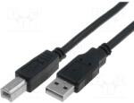 VCOM Кабел USB 2.0 AM / BM Black - CU201-B-3m (CU201-B-3m) - megamag