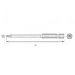 BERNSTEIN (6-TX20-75) Torx bit HRC acél Ötvözött E 6.3 6 db
