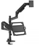 SpeaKa Professional SP-MM-1000 1 részes Monitor talp 43, 2 cm (17) - 124, 5 cm (49) Fekete Notebook tartó, Dönthető + forgatható, Állítható