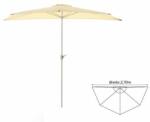 Garthen Umbrelă de grădină semicirculară - bej - 2, 7 m (GM35096)