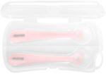 Kikkaboo etetőkanál szilikon tartóban 2db pink - babycenter-online