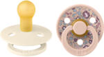 BIBS játszócumi - X Liberty Colour natúr kaucsuk 0-6 hó eloise púderrózsaszín 2 db - babycenter-online