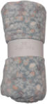  Soffi Baby takaró plüss dupla szürke virágos 75x100cm - babycenter-online