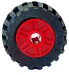 LEGO® 55981c05c5 - LEGO piros abroncs 30.4 x 14 méretű 18 x 14 méretű fekete csillag mintájú felnivel (55981c05c5)