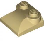 LEGO® 47457c2 - LEGO világos krémszínű (tan) kocka 2 x 2 x 2/3 méretű, két bütyökkel, íves véggel (47457c2)