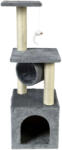 Funfit 5 level cat entertainment centre and scratching post - grey-beige (3331)