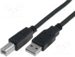 VCOM USB кабел VCom USB 2.0 AM / BM Black - CU201-B-3m (CU201-B-3m)