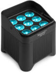 BeamZ BBP48 RGBAW-UV (9x12W) LED, DMX, akkumulátoros reflektor, IP65 kültéri