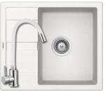 SCHOCK 104136+SAP4-F090KW - SCHOCK HKT Aros D-100S / Ronda D-100 1m 1/2cs 580x500mm Cristalite® gránit mosogató fehér + ZEGOR csaptelep fehér szett (104136+SAP4-F090KW)