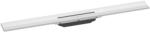 Hansgrohe RainDrain Flex - Lineáris zuhanytálca rozsdamentes acél ráccsal 800, falra szerelhető, rövidíthető, matt fehér 56051700 (56051700)