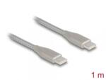 Delock Cablu USB 2.0 type C la USB type C PD 3.0 60W 1m Metalic, Delock 81259 (81259)