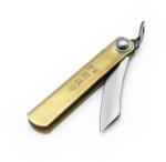 Nagao Kanekoma Higonokami Warikomi japán összecsukható kés SK5 szénacélból - 35 mm - barna tok