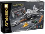 Qman 23019 - Shenyang J-35 lopakodó hordozó alapú vadászgép és reptéri járművek - 100% technic-kompatibilis építőjáték - epitojatek