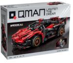 Qman 91003 - Vörös Sárkány sportautó - 100% technic-kompatibilis építőjáték - epitojatek