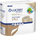 Lucart EcoNatural Papír csomagolású 4.3 toalettpapír 3rtg, havana , 270lap. 4tek/cs 811C54