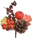  Crenguta frunze artificiale+dovleac+con+bobite pentru aranjamente florale (8406)