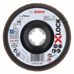 Bosch X-LOCK szálas csiszolókorongok, felülnyomásos változat, műanyag lemez, Ø 125 mm, G 60, X571, Best fo (2608621768)