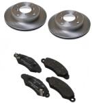 Nipparts Suzuki Swift féktárcsa és fékbetét szett 1998-2003 1.0-1.3 Optimal tárcsák (Made In Germany) és Starline betétek (55311-80F01, 55200-80E10)