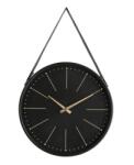 Bizzotto Ceas perete negru auriu Timely 40x6x66 cm (0182395deco)