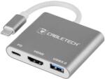 Cabletech USB Type C adapter - USB 3.0 aljzat, HDMI, USB 2.0 Type C