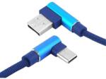LTC Kábel USB szögletes - C típusú USB szögletes 1m kék