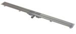 Alcadrain Rigole de scurgere - Rigolă de duș Low 145 cm, cu margine pentru grătar perforat, oțel inoxidabil APZ101-1450 (APZ101-1450)