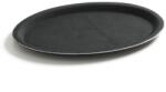 Hendi 508725 ovális, csúszásgátló poliészter tálca - 200 × 265 mm, fekete (508725)