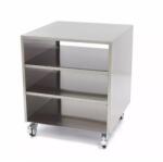 Maxima Rozsdamentes Acél Asztal, két oldal burkolt - 60 x 60cm (09300780)