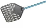 GI METAL Evoluzione - perforált téglalap alakú pizza lapát, S. H. A. aluminium 50x40 cm 60 cm nyél (E-50RF/120)