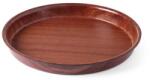 Hendi AmerBox 507711 Woodform magas peremű, kerek csúszásgátló tálca - Ø 320 × 35 mm, mahagóni színű (507711)