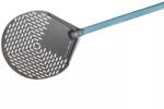 GI METAL Perforált kerek pizza lapát, S. H. A. aluminium 30 cm 150 cm nyél (E-30F)