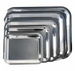  Tálca szögletes rozsdamentes acél krómozott 45 x 35, 5 cm (1605SIS005)