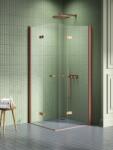 NEW TRENDY New Soleo Copper Brushed cabină de duș 100x80 cm dreptunghiular cupru periat/sticlă transparentă K-2088 (K2088)