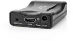 Nedis VCON3463BK - HDMI átalakító | SCART aljzat | HDMI kimenet | 1-utas | 1080p | 1, 2 Gbps | ABS | Fekete | Fekete (VCON3463BK)