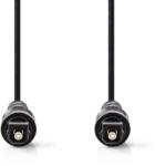 Nedis CAGB25000BK10 - Optikai audiokábel | TosLink dugó - TosLink dugó | 1 m | Fekete (CAGB25000BK10)