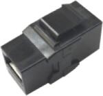NIKOMAX Toldó, Coupler RJ45-RJ45, CAT6, fekete (NMC-KJUE55C-ST-BK) - cyberdepo