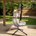 Juskys Aria rattan függőfotel - bézs (51443)