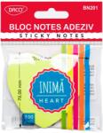 Daco Bloc notes adeziv Daco BN201, 7x7 cm, 100 file, Inima (BN201)
