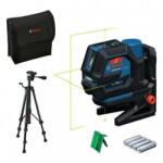 Bosch GCL 12V-50-22 CG zöld kombilézer + RM 20 tartó + AA1 elemadapter + 4 x 1.5V LR6 AA elemek + BT 150 állvány (0601066S01)