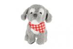 Teddies Cățeluș așezat cu eșarfă pluș 26cm gri (TD56800325)