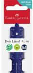 Faber-Castell Vonalzó, műanyag, törhetetlen, 15 cm, FABER-CASTELL "Pöttyös", vegyes színek (TFC172115) - jatekotthon